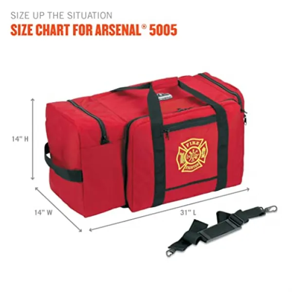 NMT Arsenal 5005 대형 나일론 소방관 구조 투표율 소방 장비 가방 (숄더 스트랩 및 헬멧 포켓 포함 [Nylon] - P055700075M6GY7, Nylon