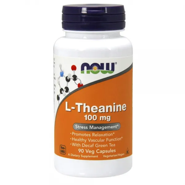 나우푸드 테아닌 100mg 90 베지캡슐 NOW Foods L-Theanine 100 mg with Decaf Green Tea