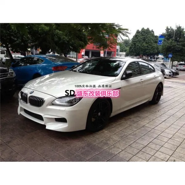 BMW BMW 6시리즈 F12 F13 630 640 개재 M6 대 립 6시리즈 프론트 범퍼 스포일러, OneSize, 섬유꼬리날개