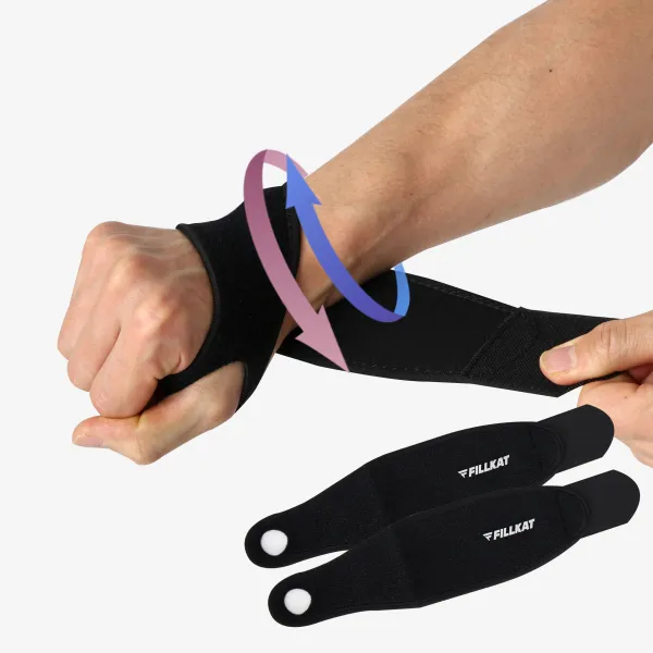 필캣 헬스 엄지형 손목 보호대 관절 아대 스트랩 (2set), M