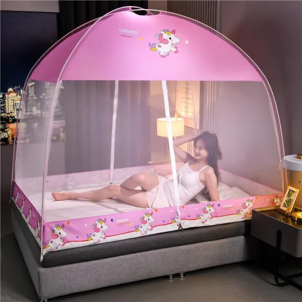 노설치 접이식 편리한 뜯어빨다 몽골 가방 기숙사 상하 깔다 두둥실 무지개 색상 조랑말 핑크