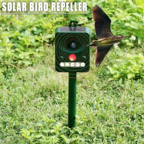 [해외] 야외 정원 태양 조류 REPELLER 적외선 주파수 고양이 해충 REPELLER 제어 정원 YARDSENSOR 배터리와 동물 드라이버, 상세내용표시