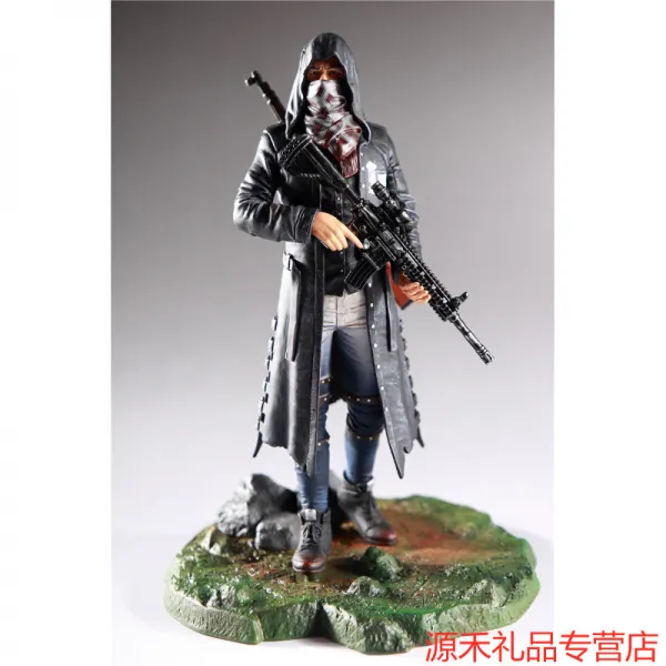 中 극빈대탈출 신앙복 남녀 주인공 98K M416대길리 오늘밤 닭손 모형 신앙복 남자 주인공 검정색 한 상자 높이 23CM, 단일상품