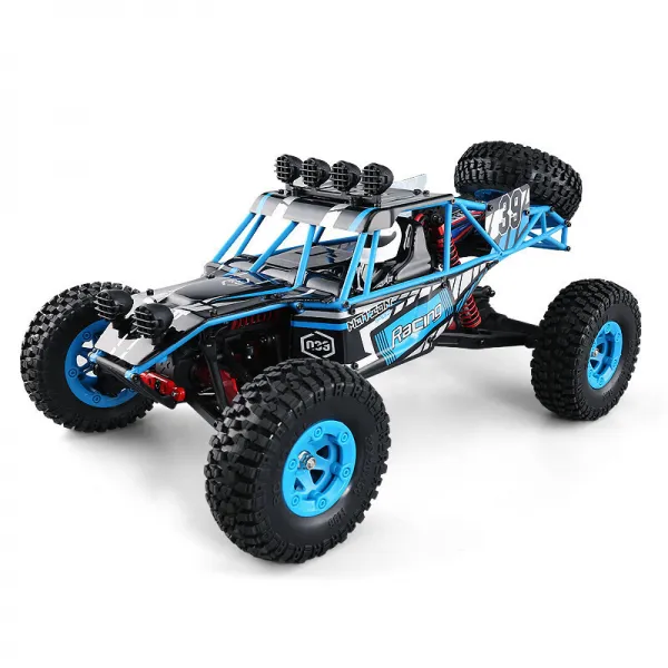 JJRC Q39 아동원격조종 완구차 1:124.4g 급행차량 사막크로스컨트리 트럭 생일선물 Cross 파란색, 단일상품