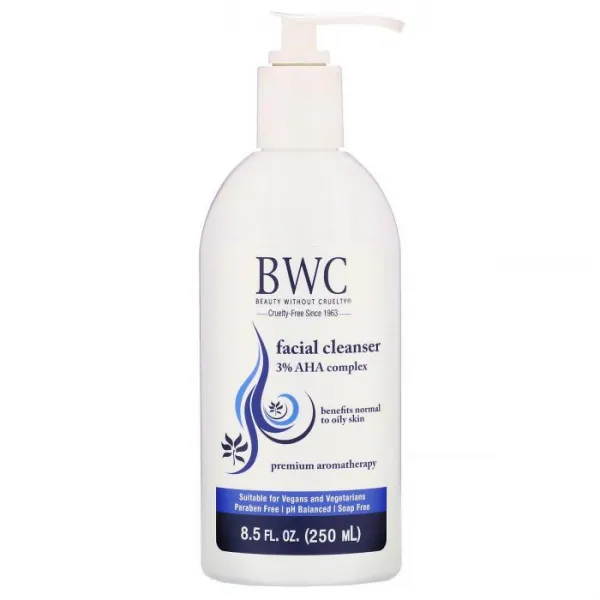 Beauty Without Cruelty 페이셜 클렌저 3퍼센트 AHA 복합체 250ml(8.5fl oz), One Color, One Size