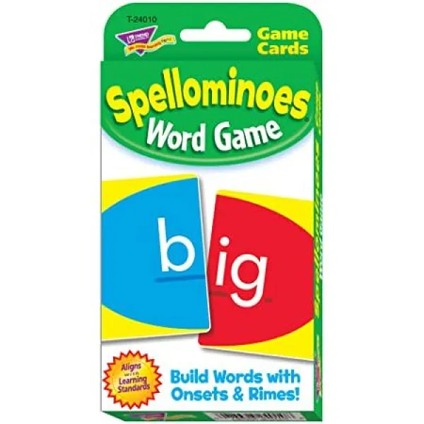 트렌드 영단어 카드 게임 철자법 이어 말씀을 만들자 Trend Spellominoes Challenge Cards T-24010 999999, One Color