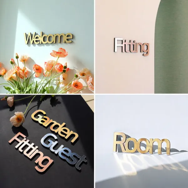 레터링 도어사인 - 문패 메탈명판 실내 작은 소형, 48. 환영 : Welcome