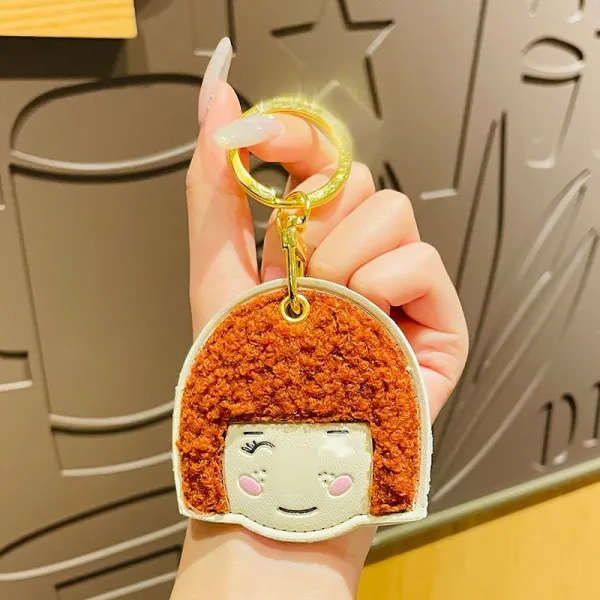 깜찍하다 창의 만화 조그마하다 도어 잠기다 버튼 열쇠고리 엘리베이터 카드 카우보이 열쇠고리 가방 걸이2p, 약간 통금. - 버섯머리녀.