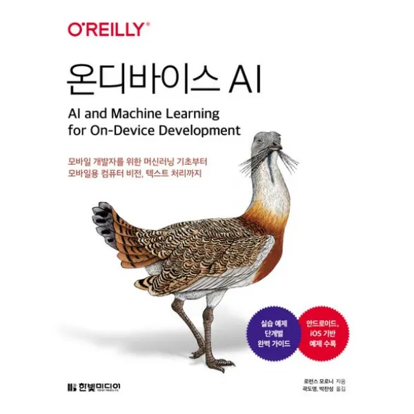 온 디바이스 AI:모바일 개발자를 위한 머신러닝 기초부터 모바일용 컴퓨터 비전, 텍스트 처리까지, 한빛미디어
