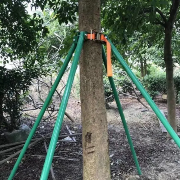 가로수지지대 과수 나무 파이프 지지대 고정지지대 포도나무 버팀목 태풍 파이프 대나무 지주대, 밴드3m롱그린4.0관1.2mm두께