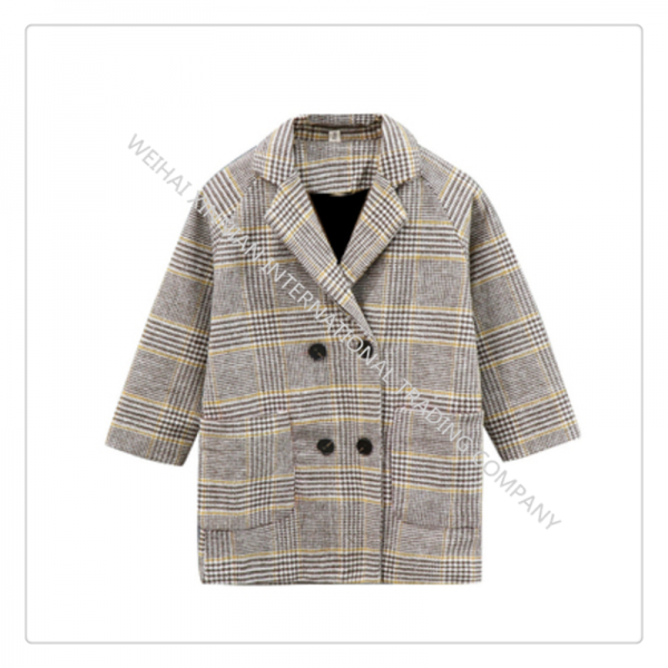 Xn소년의 타탄 코트 봄과 가을 겨울 카디건 코트bq2639