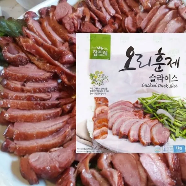 참프레 산야초 오리훈제 슬라이스 500gx 2개 훈제오리 1세트