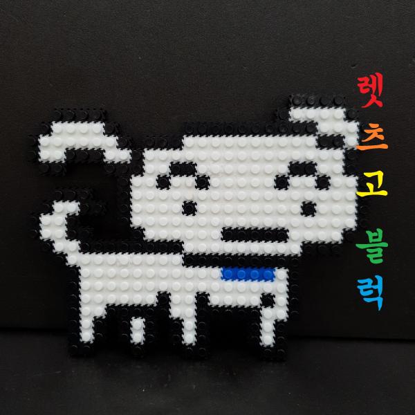 렛츠고블럭 떡잎마을 못말리는 소년의 강아지 8mm 디폼블럭