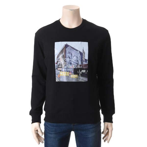  현대백화점 헨어스 Hte781 사각 프린팅 맨투맨 티셔