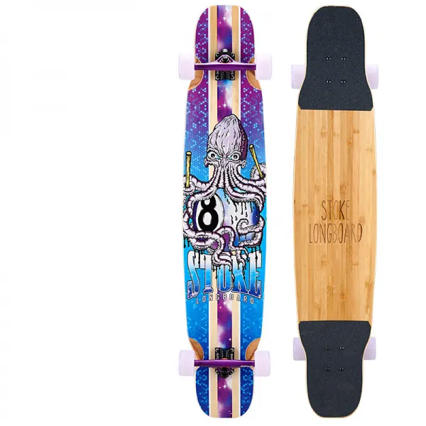 마 이 카 롱 ST오케이 스 케 이 트 보드 성인 초보 남녀 무도장 longboard 도로 사거리 4 라운드 댄스 보드 보드 46.5 인치 문어