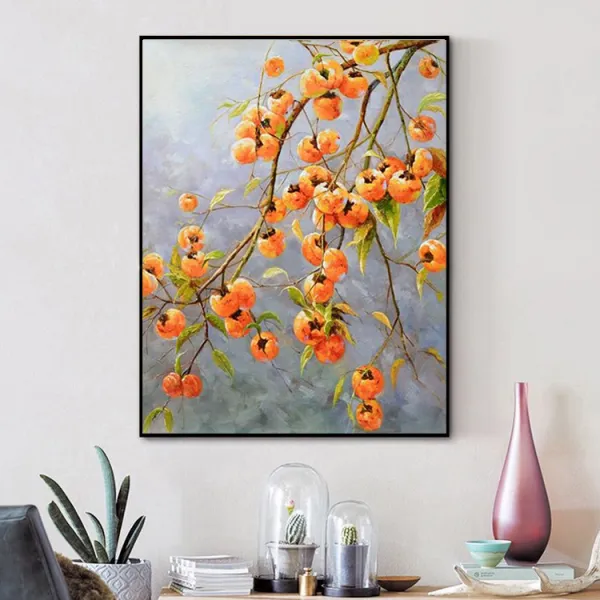 가온나래 풍성한 감나무 전체 원형 보석십자수 집에서취미, 40x50cm