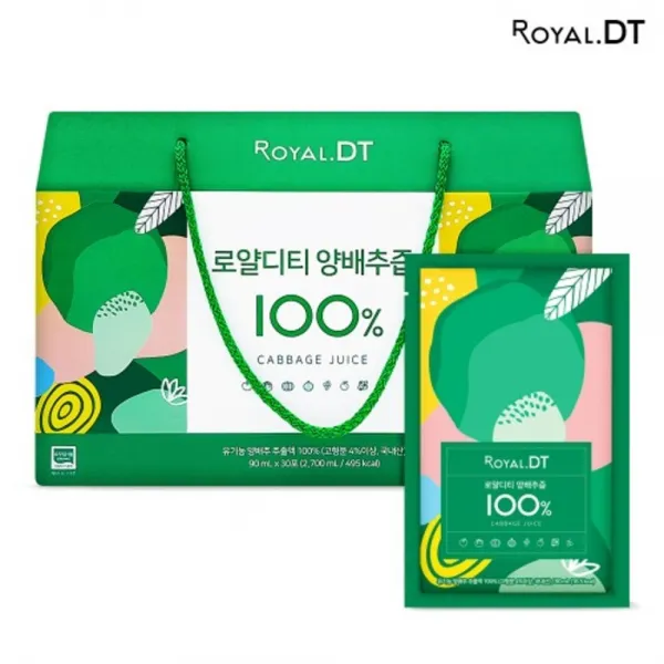 로얄디티 유기농양배추즙 원액 추출액 주스 위에좋은 국내산 2박스 30포
