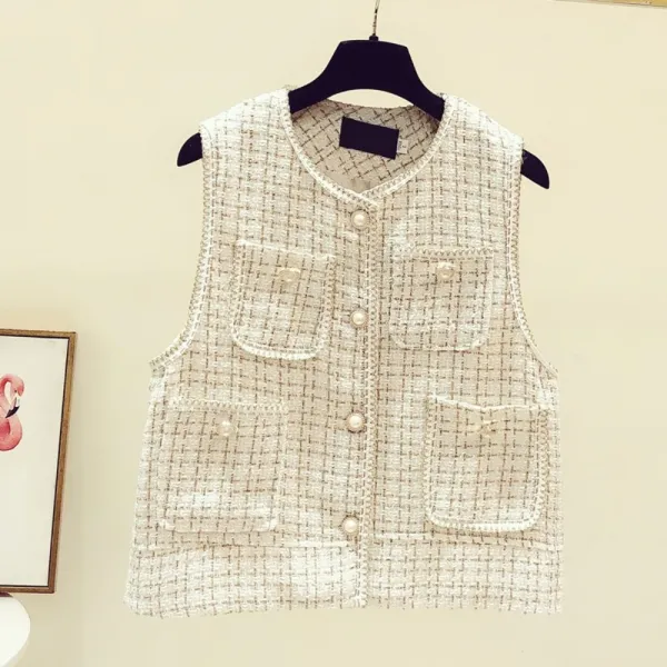 동상이몽 송창의 오지영 스튜디오 트위드조끼 2종컬러 봄 트위드베스트 하객룩