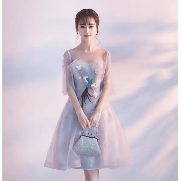 이브닝 드레스 여성 연회 요정 짧은 드레스 들러리 천사 돌잔치 엄마드레스