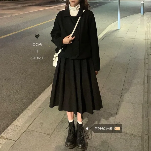 영리함 누이동생 겨울 비스듬함 단추 쇼트