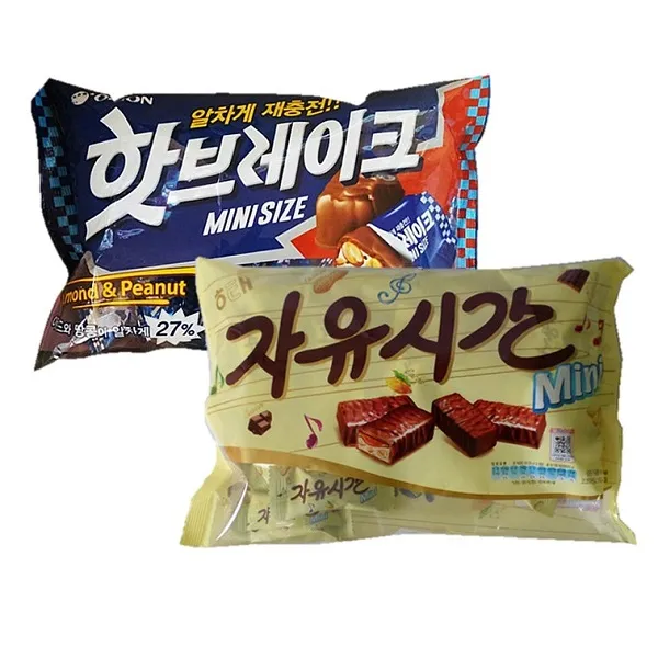오리온 핫브레이크미니+자유시간미니 대용량 초코바 미니초코바 간식 초콜릿 간식세트 초코간식 초코바묶음 골라담기, 1set, 1162g