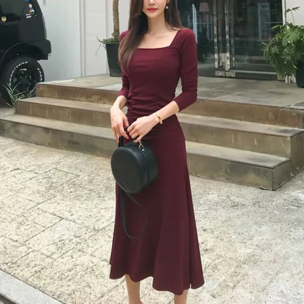 모리아 가을 여성 긴팔 루즈핏 원피스 AAS