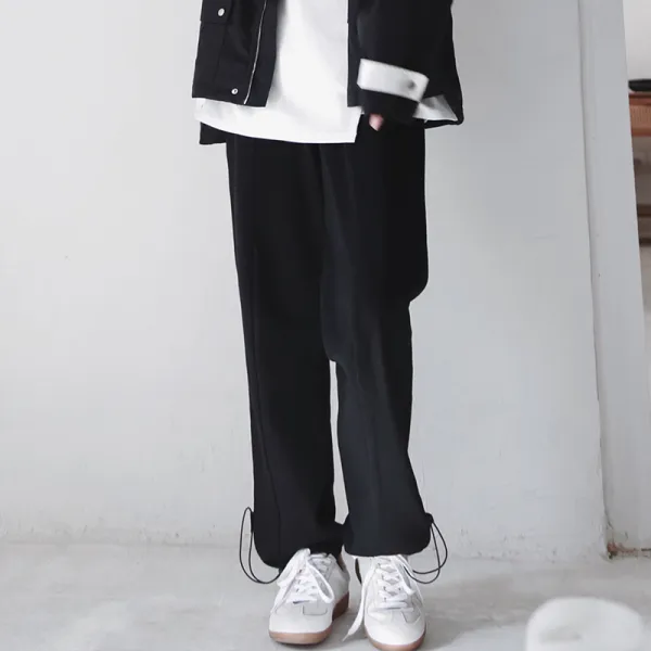 에스앤에스 블랙드팬츠 옷 돌림병 카키 편안 의 옆 드로스트링 조거 풀패딩 캐주얼바지