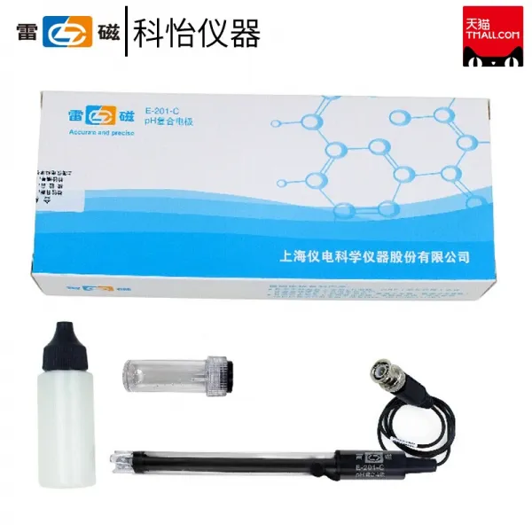 상해 레이자 pH 복합 전극 E-301F 충형 실험 산도계 ph 계 전극 탐구 SN4857 E-201-C 형 pH 복합 전극