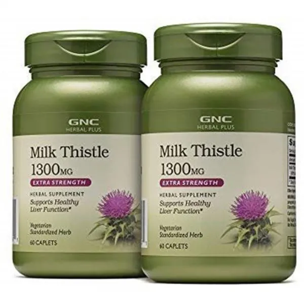 GNC 밀크시슬 60정 1300mg 2팩 간에좋은약 피곤할때 만성피로 영양제