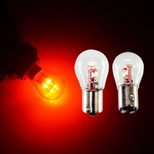 12V 양면6발 LED램프 레드 깜빡이등 브레이크등 S25, 쿠팡일상덕후 싱글타입