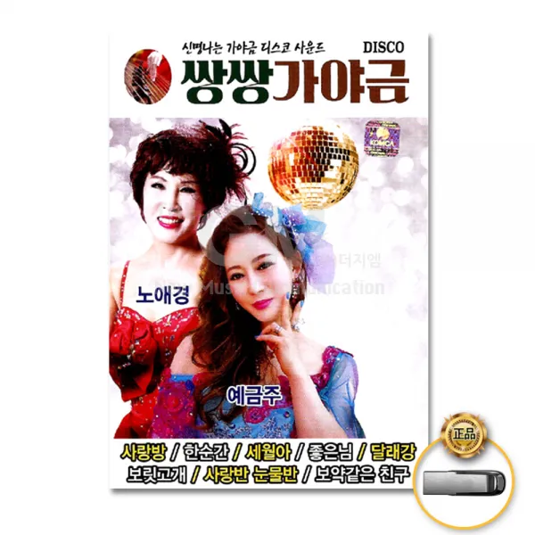 USB_노애경+예금주-쌍쌍가야금디스코100곡/가요/트로트/가야금/디스코/사은품CD증정