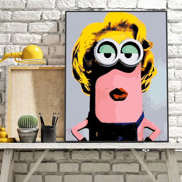 러블리 현우 수빈 Diy 명화그림 디지털 아우성 치다 뚱뚱한 모나리자 Cos 모델 라이크 쿠소 도달 오리 색칠함 인테리림 We164846 원료 _그림붓 _부품 （클래식 ）