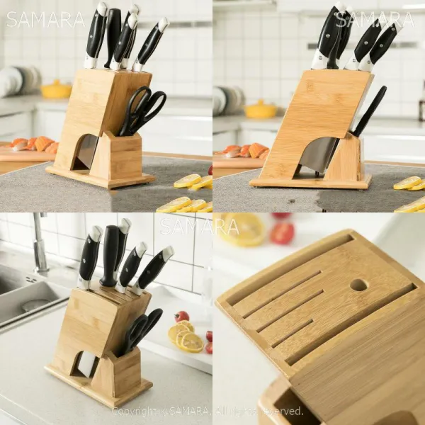 Qterra 특허브랜드 홀더 가정용 거치대 홀더 홀더 주방 나이프 선반 베이지