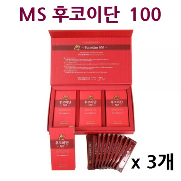 MS 후코이단 추출분말 미역귀 통가산 큰실말 고함량 황산기 알긴산 Limu 모즈쿠 면역력 항산화, 3개, 30g