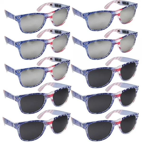 Promotional Gp Bulk 도매 Unisex 80 년대 복고 스타일의 Bulk Lot 프로모션 선글라스 10 Pack