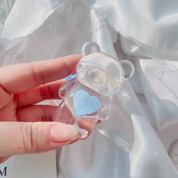 DSTOK_Bear 맥세이프 그립톡 곰돌이 그립톡, 블루 하트베어