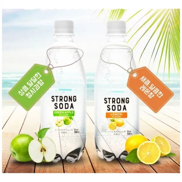 초강력 탄산수 토모마스 스트롱소다 500ml x 24페트, 청사과