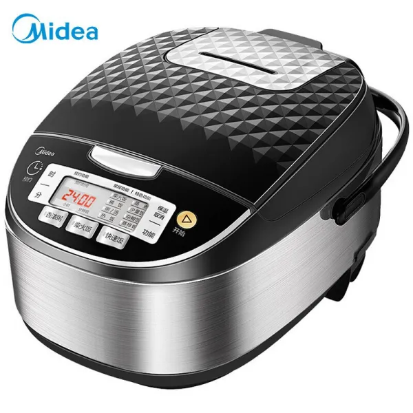 미 (Midea) 전기밥솥 다이아몬드 무늬에 메탈 지퍼 덮는 기계 기체 공 동 중력 두터운 부 속 담력 5L 가정용 냄비 전기밥솥 대용, 단일상품