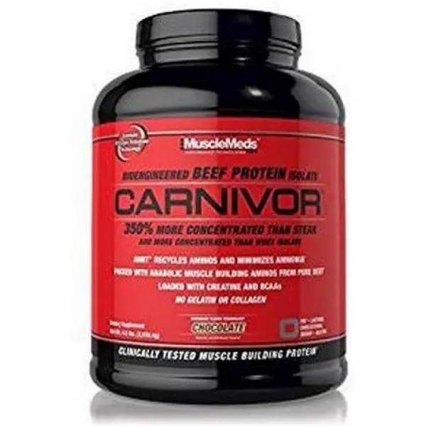 MuscleMeds 육식 쇠고기 단백질 분리 분말 초콜렛 56 서빙, 단일상품