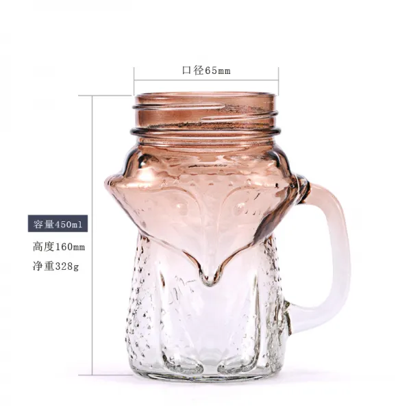 황매 맥주 잔 유리 과일주스컵 냉침 컵언한잔함 밀크 티 커 모르핀 컵 두 마리 빨대