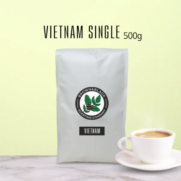 브라운앤블랙 베트남 로부스타 싱글오리진 커피원두 500g, 굵게-핸드드립/커피메이커