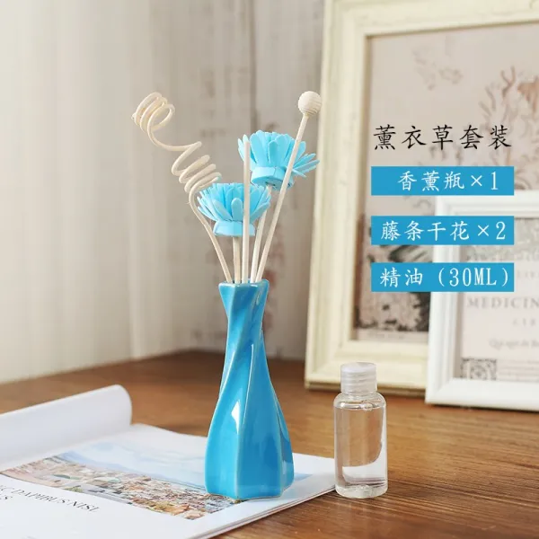 인테리어소품 실내 미니 침실 장식작은 장식품 흔들시계 소녀 기숙사 침실테이블 소품 T02 비틀기 병색 라벤더 세트