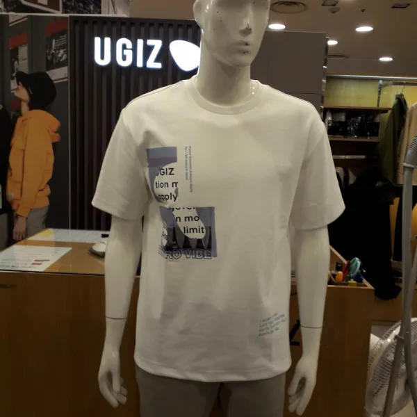UGIZ 때깔나는~ 중량그래픽분또남녀공용반팔티 반팔 티셔츠