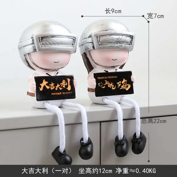 레이즈 파트너스 INS 무드 노르딕 큐트 개성 다리가 짧은 목을 매 인형 소녀마음 방 침실 안 설치함, 대길일 저녁 게임 （한쌍 ）
