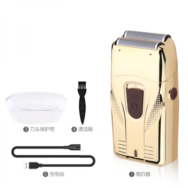 면도기 독일 깎다 맨머리 신기 전용 자 증가하다 화이트 이발 머리를 투웨이 전동 4949189851, 골드 _충전 헤드 _세척솔 _보호 껍
