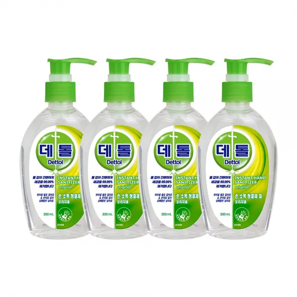 데톨 손소독 청결제, 4개, 200ml