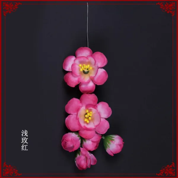 경극 희곡 연극 아가씨 계집종 화단 조단 블 꽃놀이 귀를 채우다 러플 꽃쌍두, 라이트 로즈레드