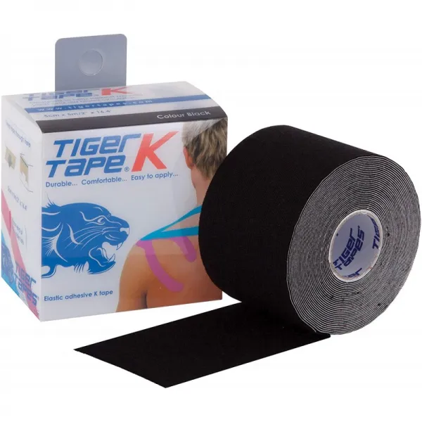 TIGERTAPES-Tiger K 테이프-운동 요법 테이프-전문가를위한 스포츠 부상 테이프-근육 및 관절 지원-검은