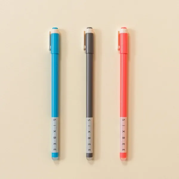 [바보사랑]식스비 지워지는 볼펜 0.5mm 추가금액없음, 블랙(0.5mm)