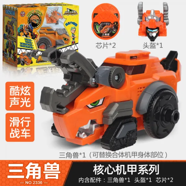 기동 창 백수 총동원 공룡 전대 완구 시계 변형 합체 금강 초강력 전투 용신, 핵심 삼각 활주 평판 변형 3부품